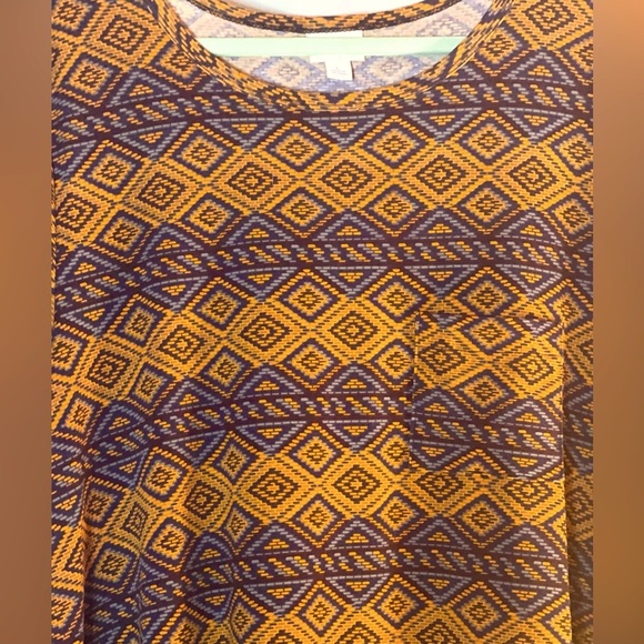 LuLaRoe Carly Dress size Large Aztec southwest design high low cut EUC - Picture 2 of 5